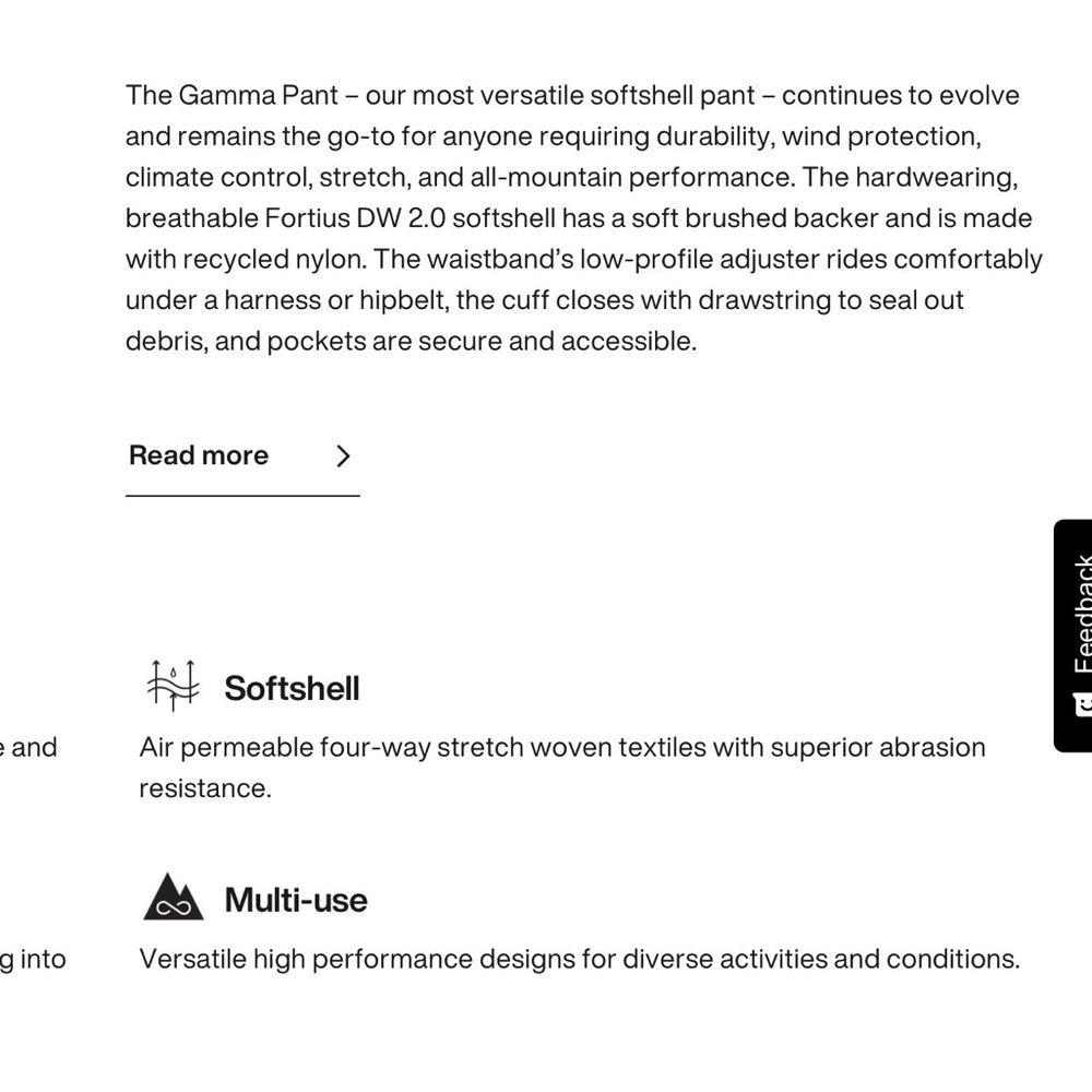 Arc'teryx Gamma Women's Black Softshell Pants - Picture 3 of 7